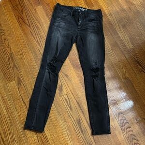 American Eagle distress jegging jeans